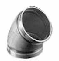 3" Grooved 304SS Stainless Steel 45 Elbow Long Radius No. 411