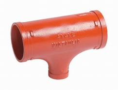 6" x 6" x 3" Grooved Reducing Tee AWWA Ductile Iron No. 25-C