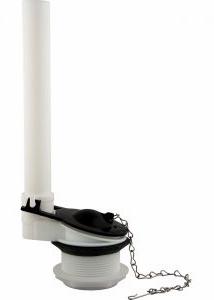 WHITE PLASTIC FLUSH VALVE