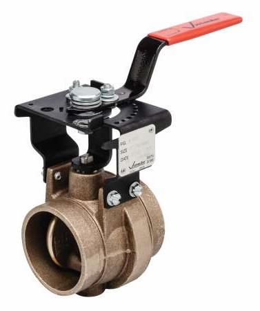 3" Butterfly Valve for Copper Tubing w/Lever Lock Handle Series 608N