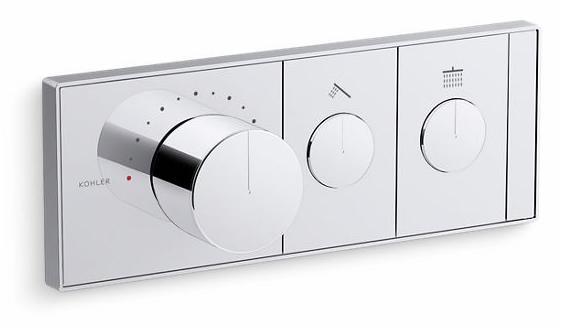 Anthem Thermostatic Two-Outlet Recessed Valve Control Panel Trim