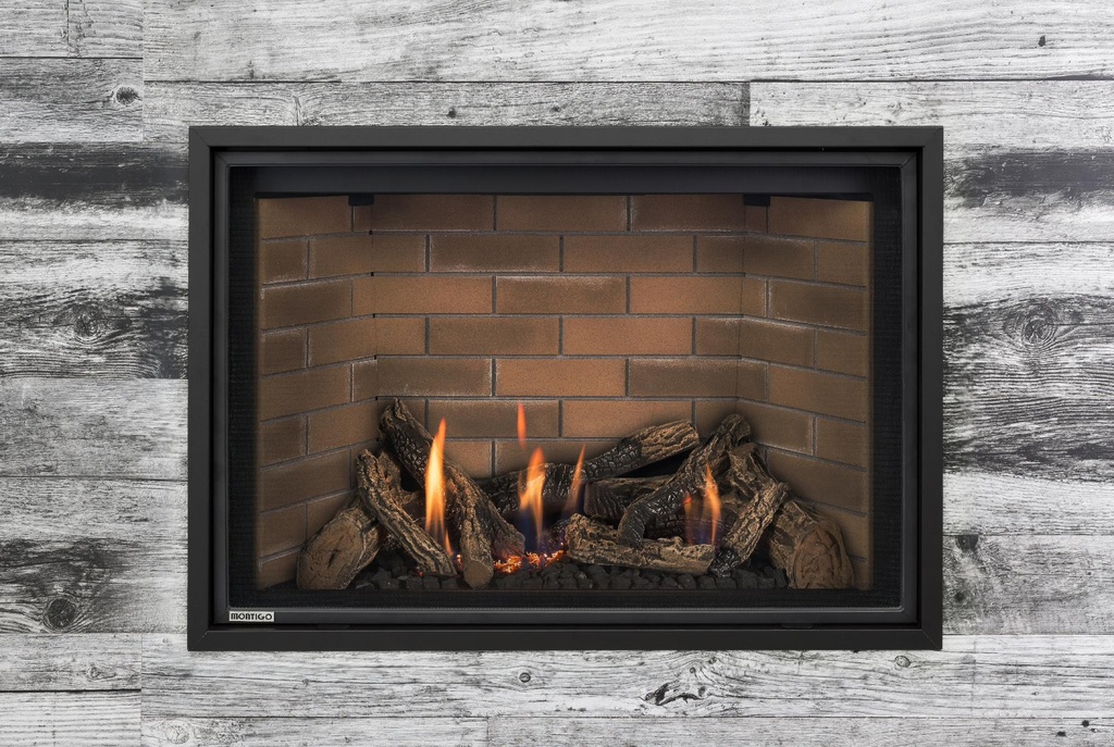 Delray Square 38" Direct Vent Natural Gas Fireplace - Full Load