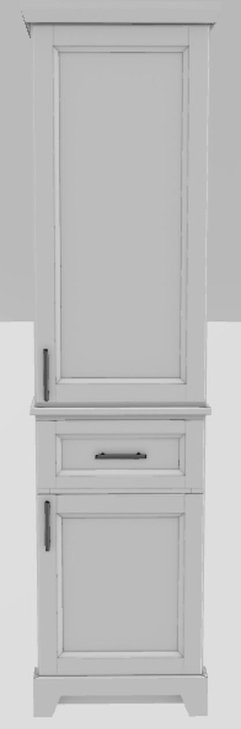 18" RH Linen Tower Bellrose Upper and Lower Doors with Bar Handles