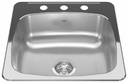 Reginox 20" 3-Hole 1 Bowl Drop-In Kitchen Sink