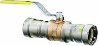 Viega MegaPressG ball valve, bronze, carbon steel, P1: 1/2; P2: 1/2