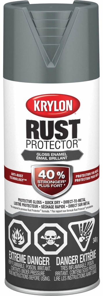 KRYLON RUST PRTCTR GREY PAINT 12OZ