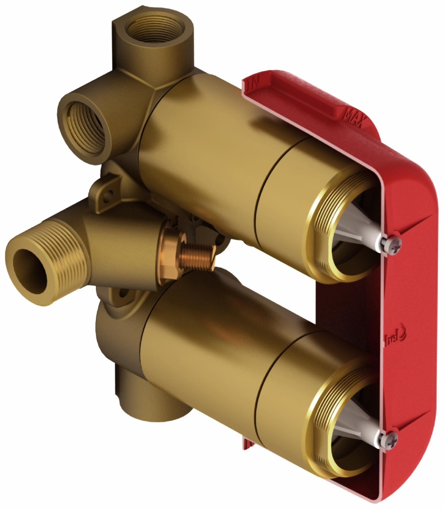 4-Way Thermostatic Coaxial Rough-In Valve