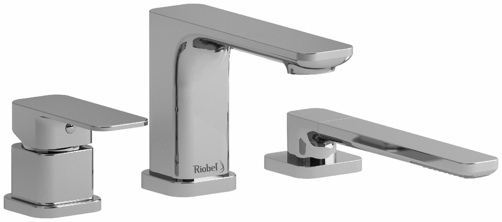 Equinox 3-Hole Deck-Mount Tub Filler With Hand Shower Trim