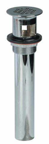 Open Grid Bathroom Sink Drain with Overflow 17ga Tailpiece