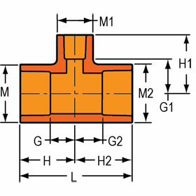 2X1-1/2 CPVC FlameGuard Reducing Tee SOC