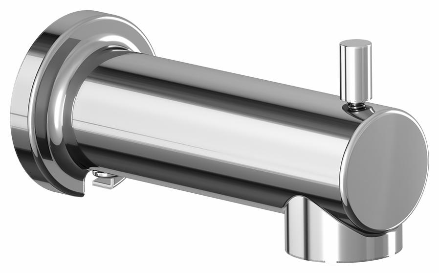 Basico Slip Fit Round Tub Spout with Diverter