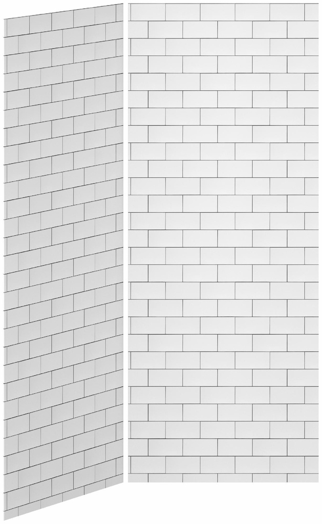 36 x 36 2-Panel Shower Wall Kit for Corner Installation