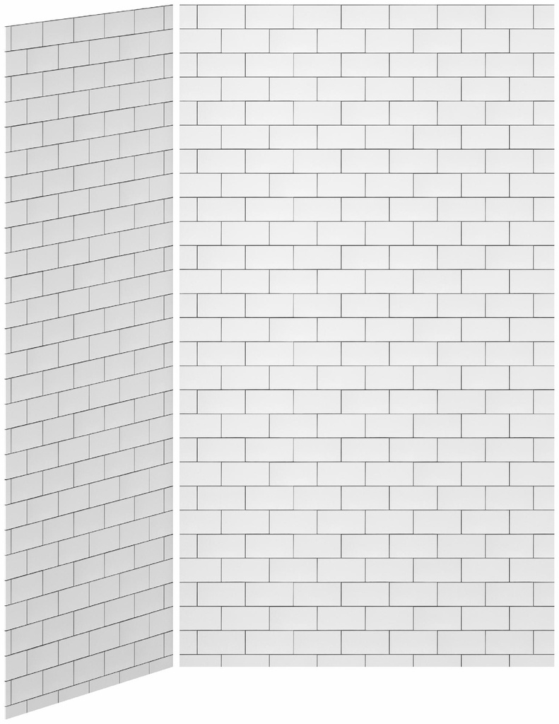 48 x 36 2-Panel Shower Wall Kit for Corner Installation