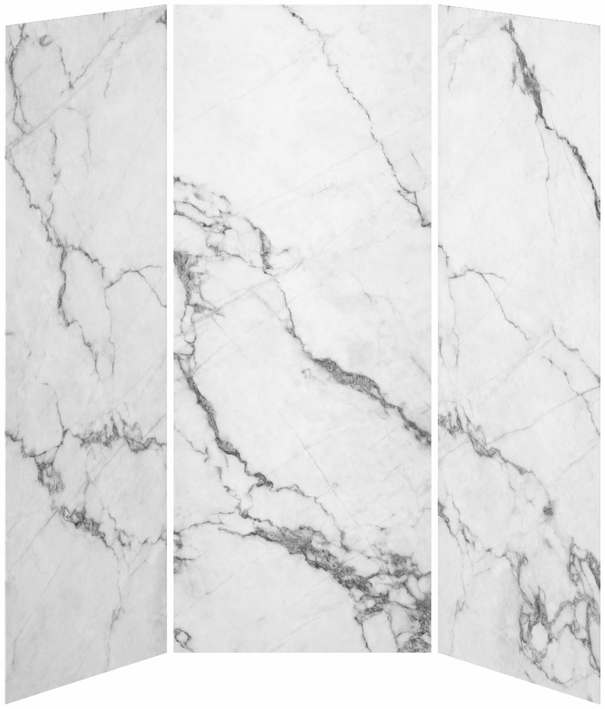 36 x 36 x 36 3-Panel Shower Wall Kit for Alcove Installation