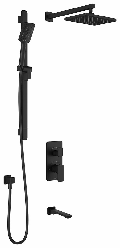 Kareo TD3 Thermostatic Integrated Diverter Shower System with Wall Arm