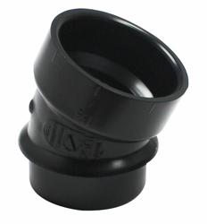 ABS DWV 1 1/2" 22.5D STR ELL SPGXH BLK