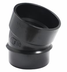 ABS DWV 4" 22.5D STR ELL SPGXH BLK