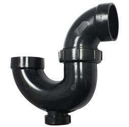 ABS DWV 2" P TRAP UNION HXH BLK