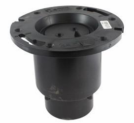 ABS DWV 4X3" CLST FLNG W/ ADPT & TSTP H BLK