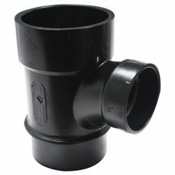 ABS DWV 3X3X2" STR SAN TEE SPGXHXH BLK