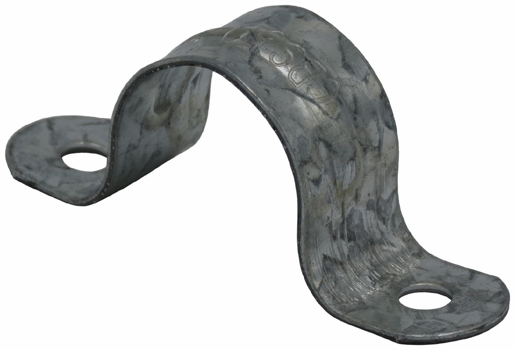 1/2" 2-Hole Pipe Strap Electro-Galvanized 45