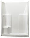 SS3660 Center Drain Alcove 1-Piece Shower with LH Seat
