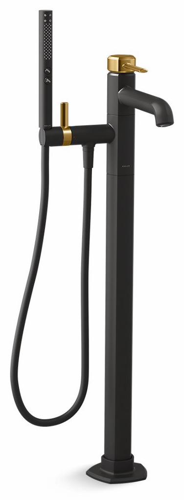 Occasion Floor Mount Tub Filler Trim with Hand Shower