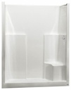 SS3660 Center Drain Alcove 1-Piece Shower with RH Seat