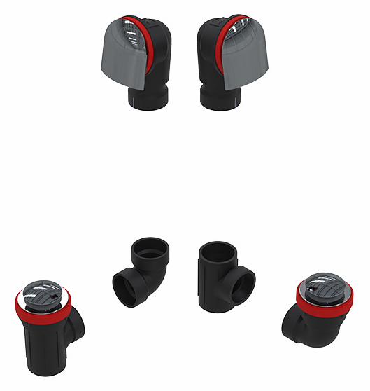 Tip-Toe and Bell ABS TOTAL 1 Waste & Overflow Kit