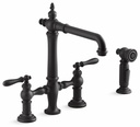 Artifacts 2-Hole Bridge Kitchen Faucet with Side Spray