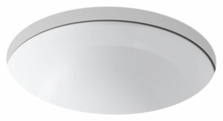 Caxton 16-1/4" Round Undermount Bathroom Sink less Overflow