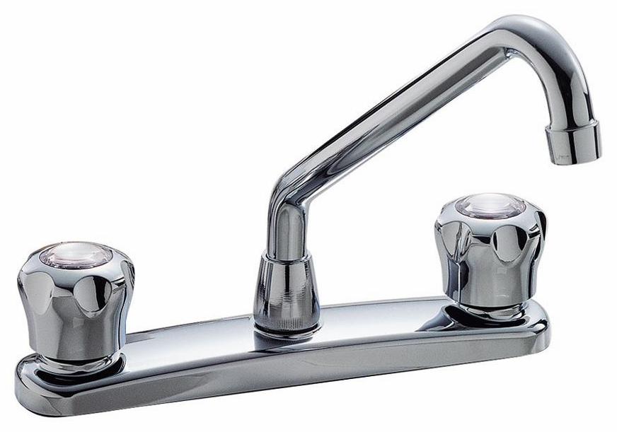 Kitchen Faucet with Fluted Handles
