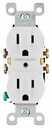 ELECTRIC PLUG RECEPTACLE WHITE 3232-W