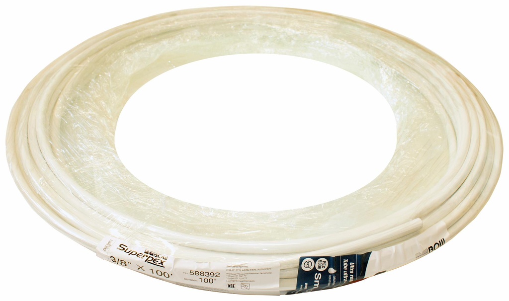 3/8" x 100' Coil PEX Pipe (White)