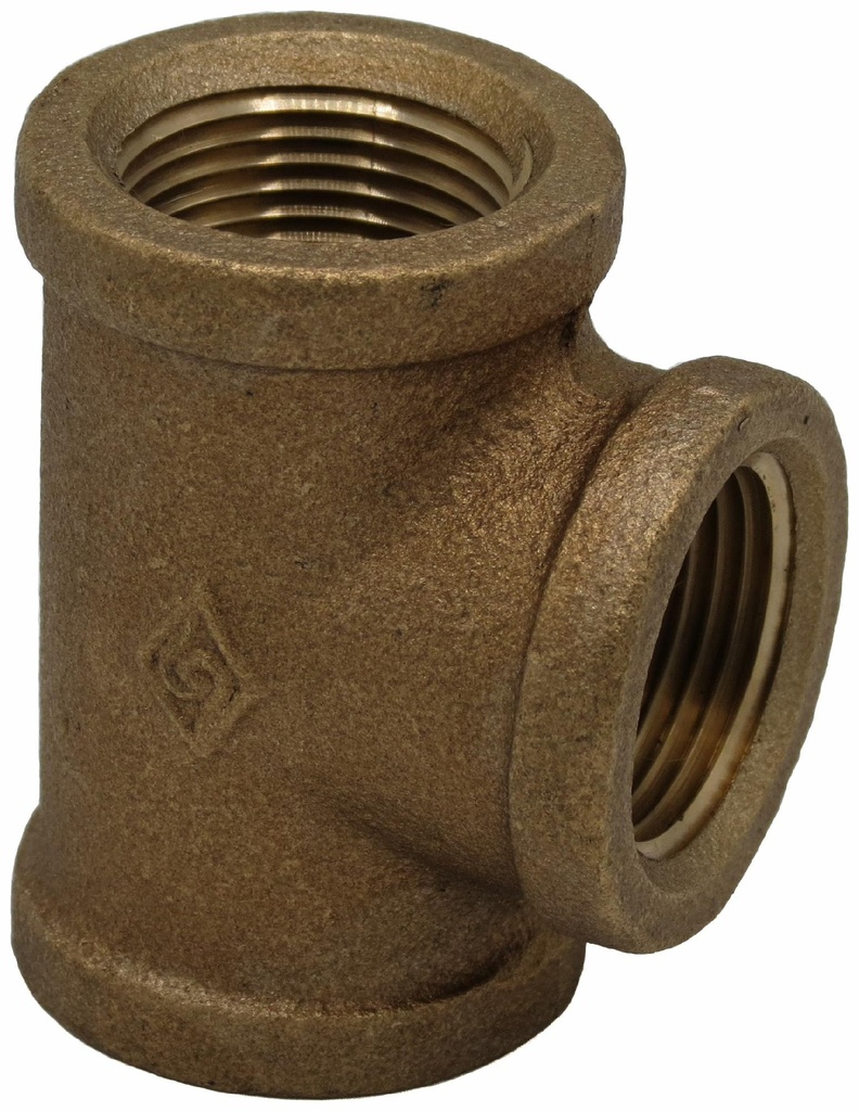 2 1/2 FIP TEE THREADED BRONZE - LEAD FREE