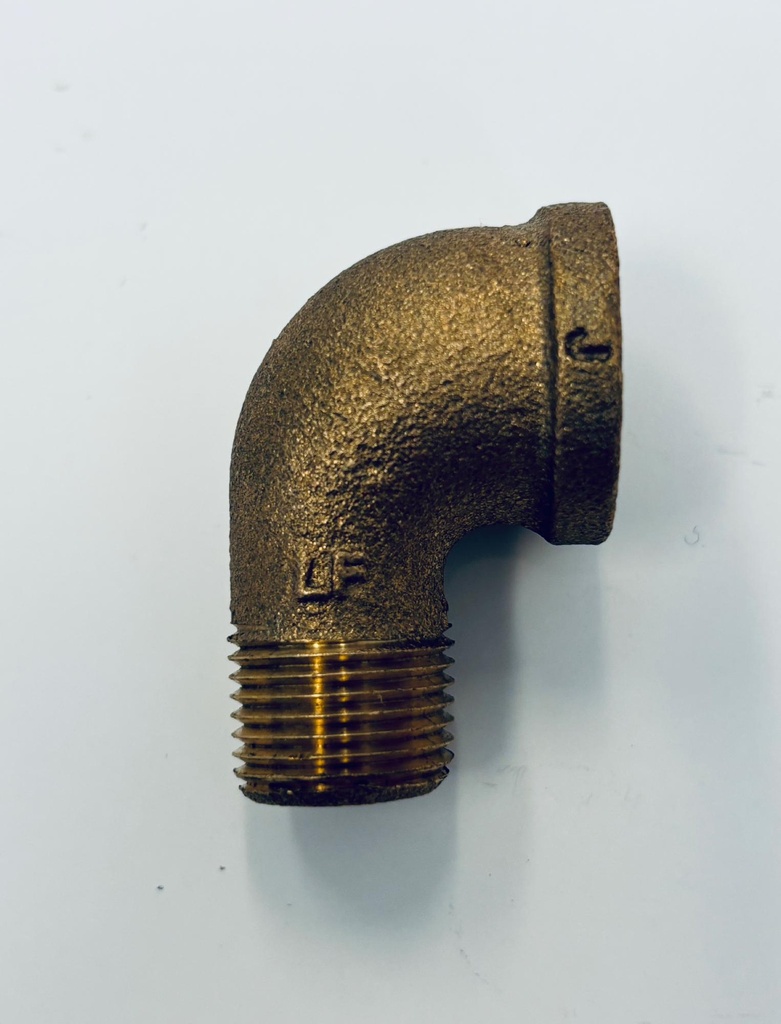 1/2 MXF 90 STREET ELBOW THREADED BRONZE - LEAD FREE