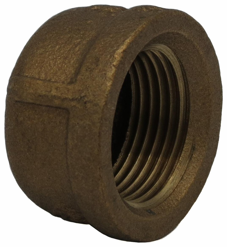 1/4 FIP CAP THREADED BRONZE - LEAD FREE