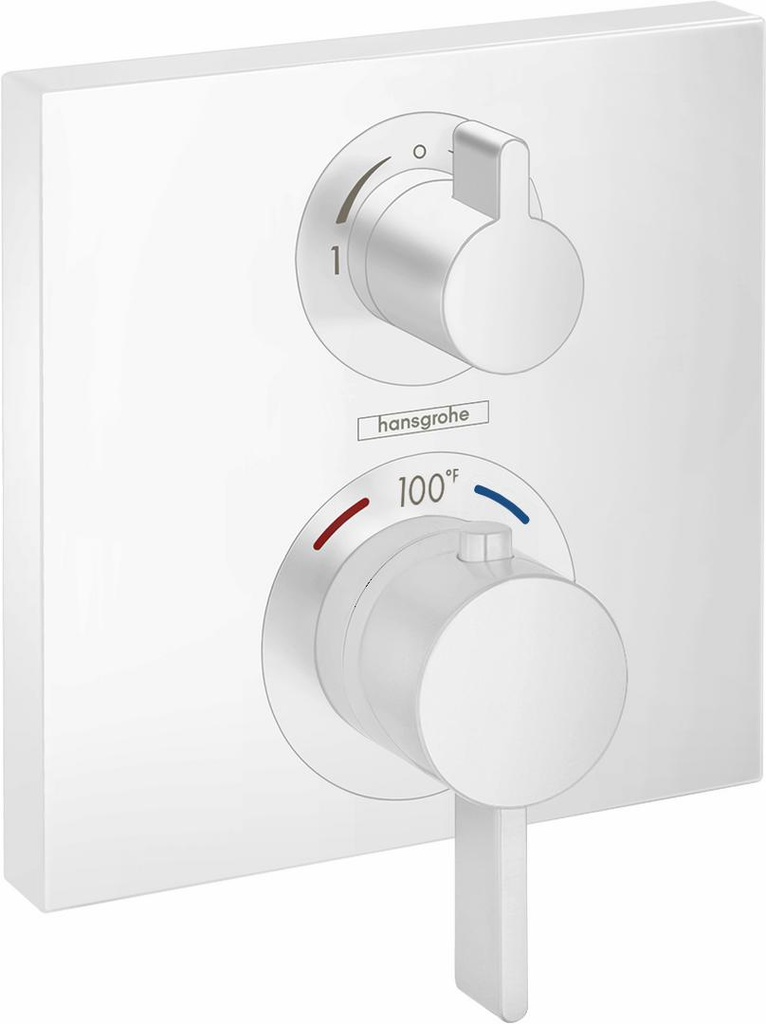 Ecostat Square Thermostatic Valve Trim with Volume Control and Diverter