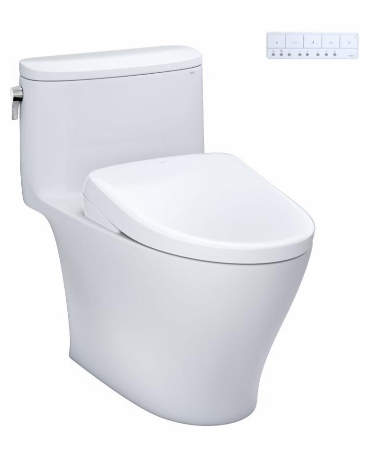 Nexus Elongated 1.28 GPF 1-Piece Toilet with Washlet+ Bidet Seat