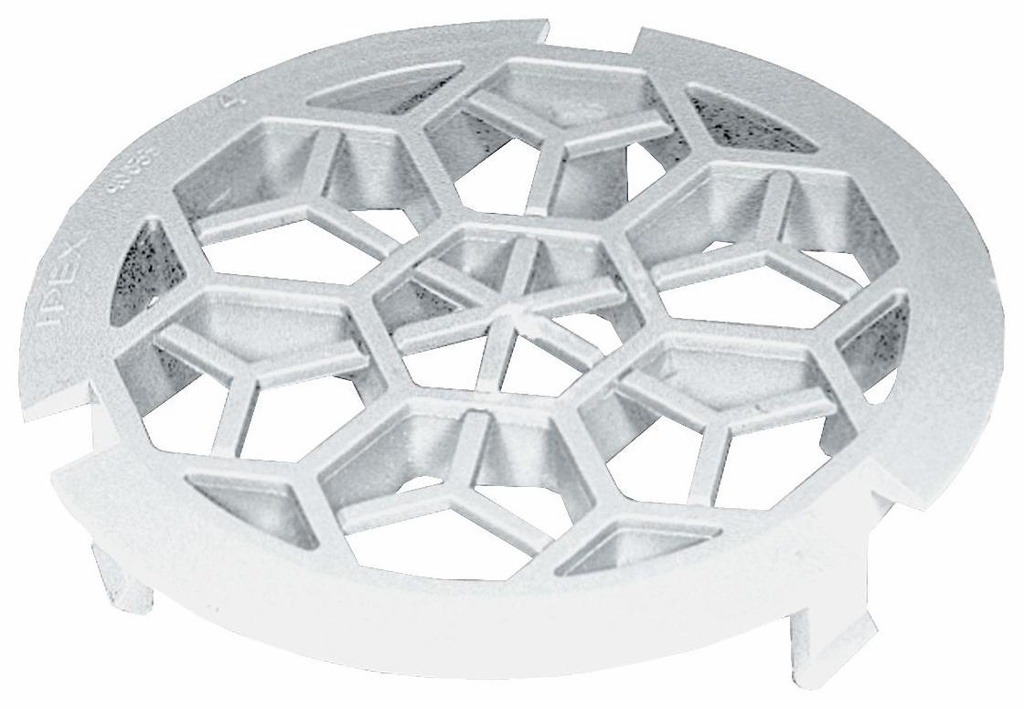 3" PE FLOOR GRATE WHITE BDS