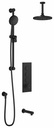 RoundOne TB3 Thermostatic Push-Button Shower System with Vertical Ceiling Arm (Less Valve)