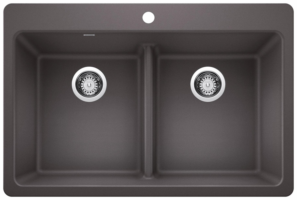Liven 33 2 Bowl Dual Mount Low Divide Silgranit Kitchen Sink