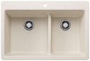 Liven 33 1.75 Bowl Dual Mount Low Divide Silgranit Kitchen Sink