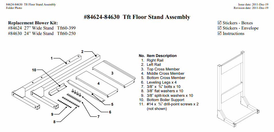 Floor Stand, Heavy Duty, 85-285