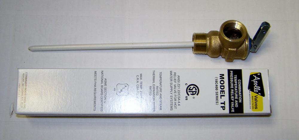 RELIEF VALVE, T&P, 3-4,150PSI