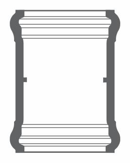 4" PVC COUPLING CIOD DR18 BxB BLUE BRUTE