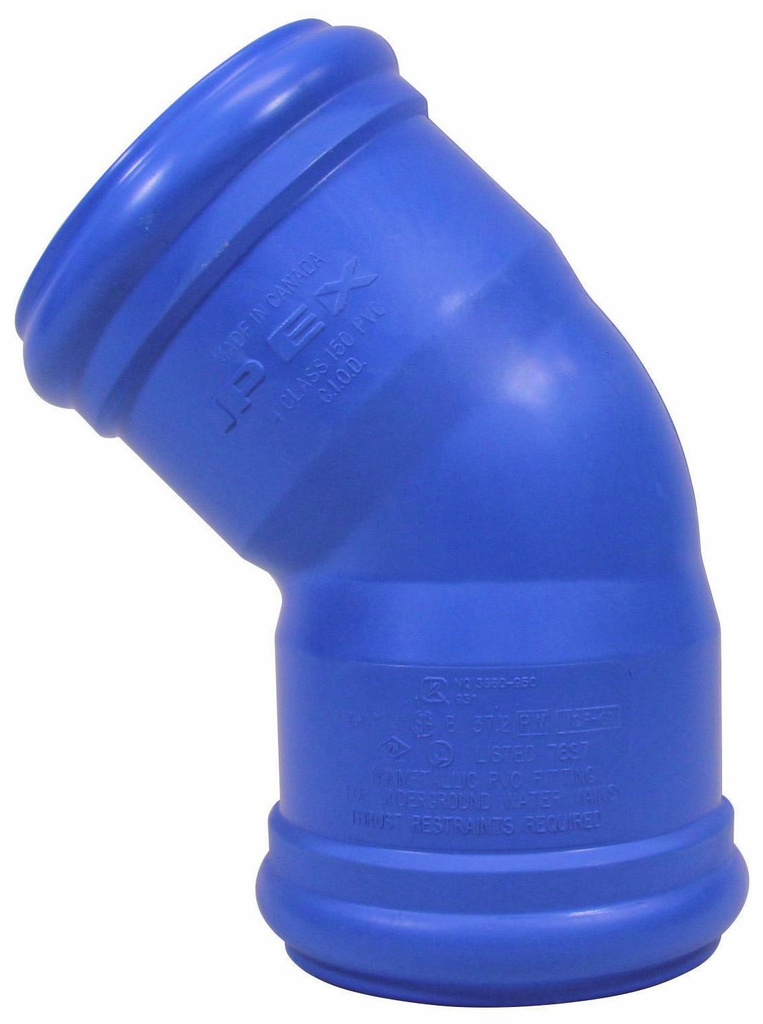 4"x45D PVC ELBOW CIOD DR18 BxB BLUE BRUTE