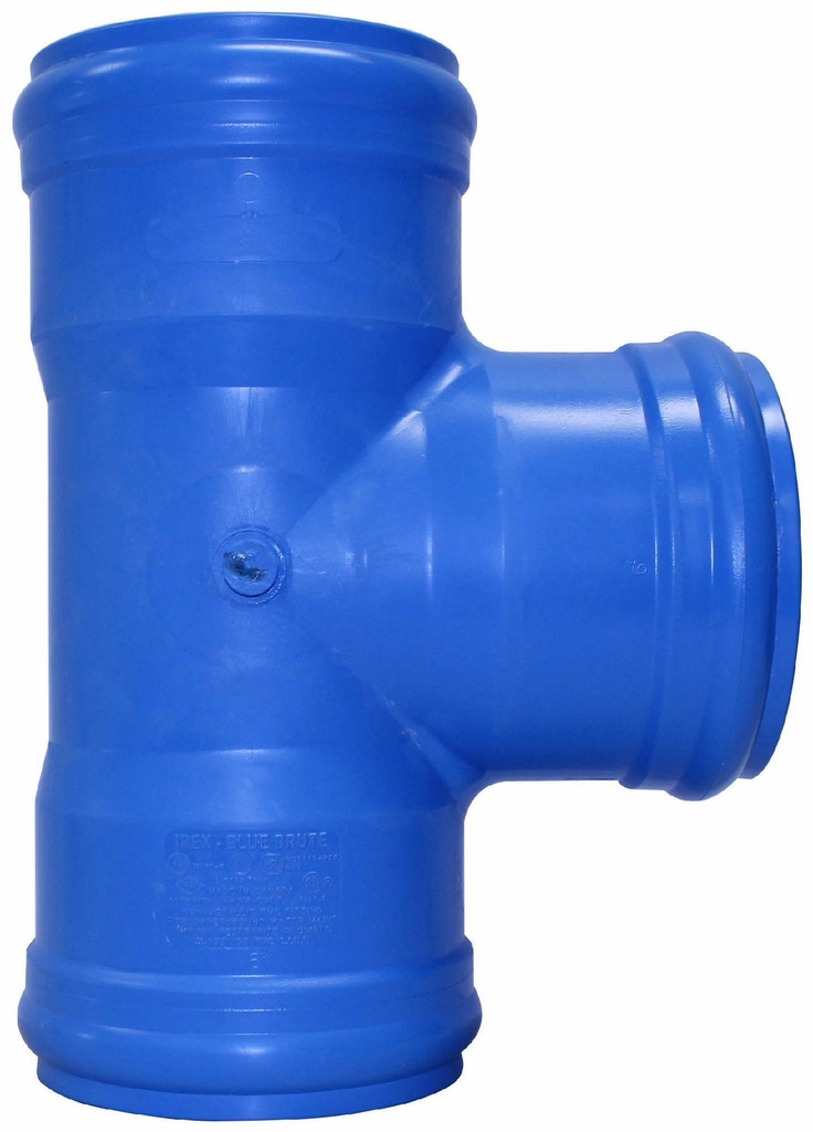 6" PVC TEE CIOD DR18 BxBxB BLUE BRUTE