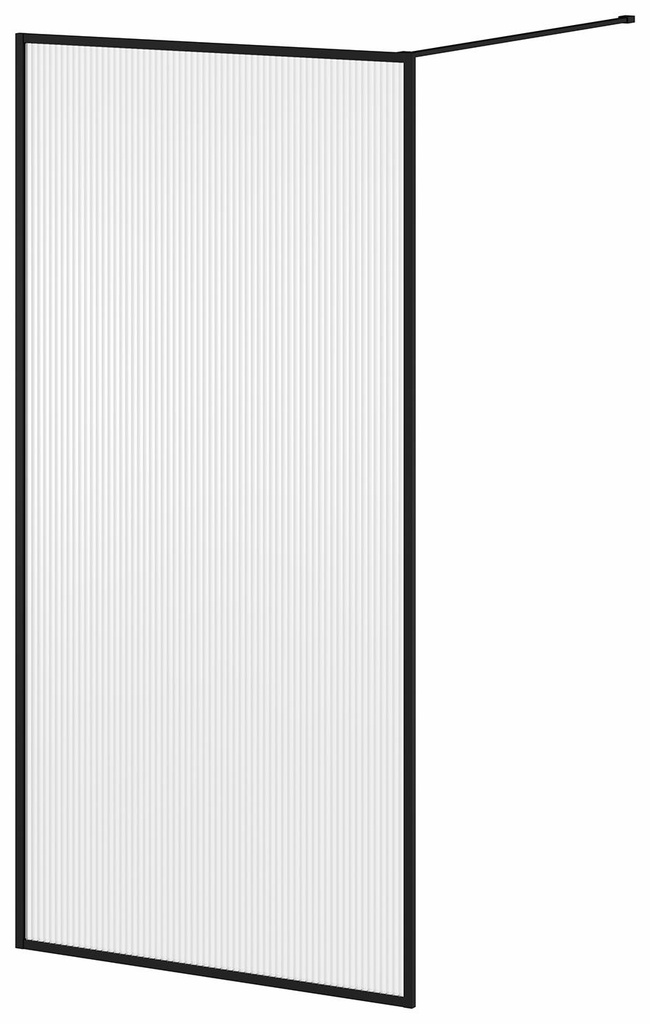 Dune Framed Shower Shield with Fluted Glass