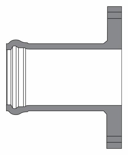 8" PVC ADAPTER CIOD DR18 BxFL T.B. FAB BLUE BRUTE